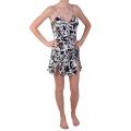 Hailey Jeans Co. Women's Abstract Floral Print Satin Chemise Nightie