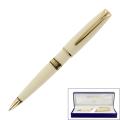 Waterman Charleston Ivory Gold Trim Medium Point Ballpoint Pen