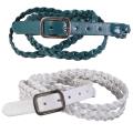 Journee Collection Women's Double Braid Leather Belt