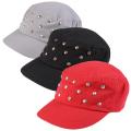 Journee Collection Women's Studded Adjustable Military Cap