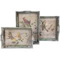 Rustic Bird Trays - Set of Three (China)