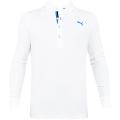 Puma Men's Golf Transdry White Long Sleeve Polo