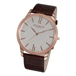 Stuhrling Original Men's 'Del Mar' Swiss Quartz Brown Leather Strap Watch