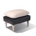Bishop Two-tone Leather Ottoman