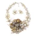 Floral Lush Forest Natural Shells Jewelry Set (Thailand)