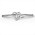 New! Sterling Silver 1/10ct TDW Diamond Bangle of Mothe