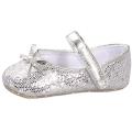 Baby Girl Silver Glitter Fashion Crib Shoes