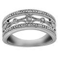 New! Sterling Silver Diamond Accent Anniversary Ring