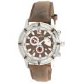 Croton Men's 'Chronomaster' Brown Genuine Italian Leather Watch