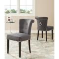 Carrie Grey Polyester Side Chair (Set of 2)
