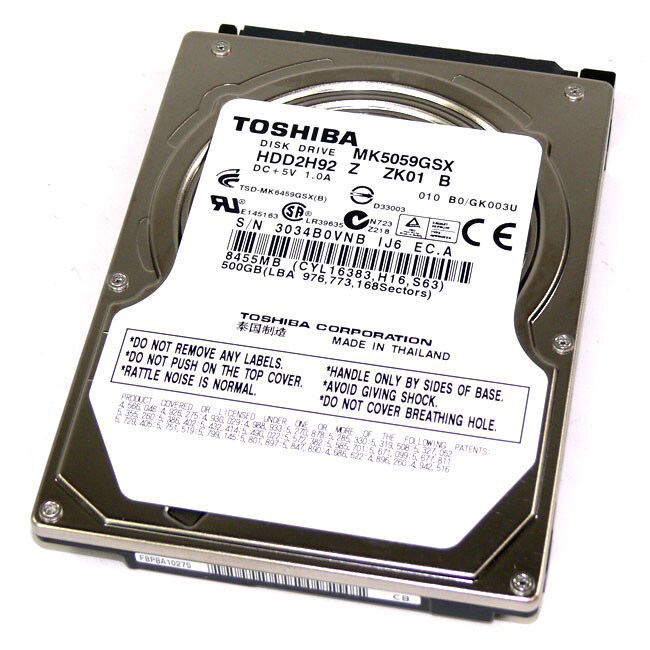   500GB 5400RPM SATA Internal Laptop Hard Drive  
