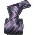 Dmintry Men's Purple Italian Silk Striped Neck Tie