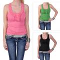 Journee Collection Junior's Knit Ruffled Tank Top