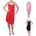Journee Collection Women's Floral Neckline Satin Chemise Nightie