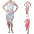 Journee Collection Women's Rosette Detail Satin Nightgown