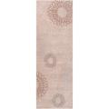 Hand-tufted Cream Amesty Polyester Rug (2'6 x 7'6)