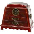Red Lacquer Rounded Jewelry Box (China)