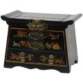 Black Lacquer Altar Mirror Jewelry Box (China)