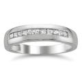 14k White Gold Men's 1/2ct TDW Diamond Wedding Band (H-I, SI2-I1)