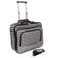 World Traveler Houndstooth Fashion Print Women's Rolling 17-inch Laptop Briefcase