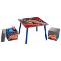 Disney Cars Table and Fabric Storage Ottoman Set