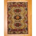 Indo Hand-knotted Kazak Beige/ Ivory Wool Rug (3' x 5')