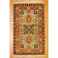 Indo Hand-knotted Kazak Beige/ Light Brown Wool Rug (3' x 5')