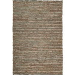 Hand-woven Red Doctate Natural Fiber Hemp Rug (8' x 11')