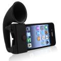 Black Silicone Horn Stand Speaker for Apple iPhone 4/ 4S