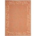 Poolside Terracotta/ Cream Indoor Outdoor Rug (4' x 5'7)