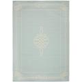 Poolside Aqua/ Cream Indoor Outdoor Rug (8' x 11'2)