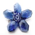 Aeravida Blue Glass Daisy Prism Pin-Brooch (Thailand)