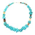 Turquoise Magnesite and Multi-gemstone 30-inch Necklace