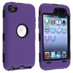 Black/ Purple Hybrid Case for Apple iPod Touch 4th Generation