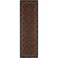 Hand-hooked Maze Wool Rug (2'6 x 10')