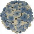 Hand-tufted Blue Bloom Rug (4' x 4')