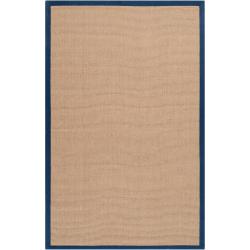 Hand-woven Navy Sophie B Natural Fiber Jute Rug (5' x 8')