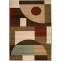 Woven Brown Parrish Geometric Shapes Rug (7'9 x 11'2)