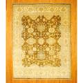 Indo Hand-knotted Vegetable Dye Oushak Brown/ Ivory Wool Rug (9'2 x 11'9)
