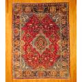Persian Hand-knotted Kashmar Red/ Blue Wool Rug (9'4 x 12'4)