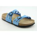 Birki's Men's Moorea Soft Blue Sandals (Size 6)