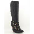 NYLA Women's Maysal Black Boots (Size 6.5)