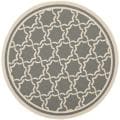 Poolside Anthracite/ Beige Indoor Outdoor Rug (6'7 Round)