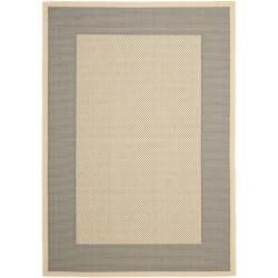 ###  Safavieh Poolside Gray/Cream Indoor/Outdoor Polypropylene Rug (4' x 5'7")