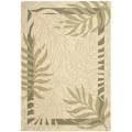 Poolside Cream/ Green Indoor Outdoor Rug (4' x 5'7)