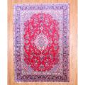 Persian Hand-knotted Sarouk Red/ Navy Wool Rug (8'6 x 11'10)