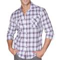 191 Unlimited Men's Purple Plaid Cotton-blend Shirt