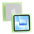 Green Silicone Skin Case for Apple iPod Nano 6th Generation