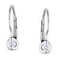 New! 10k White Gold 1/4ct TDW Diamond Leverback Earring