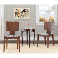 Chic Stripe Walnut Finish Side Chair (Set of 2)